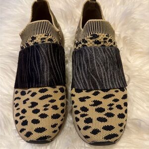 Mark Nason leopard print slip-on sneakers